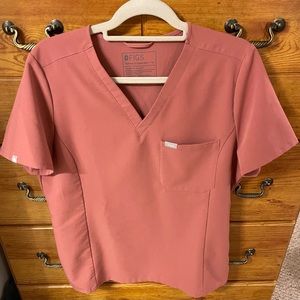 Figs Slim Catarina Scrub Top - Mauve